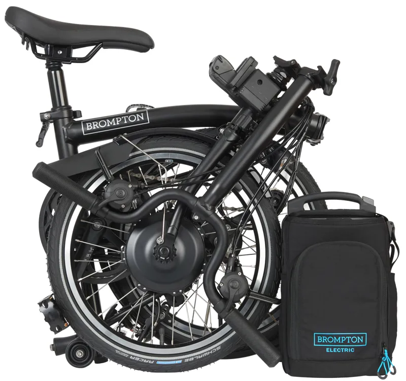 Brompton Electric C Line Explore Folding Bike 2023 in Black-2